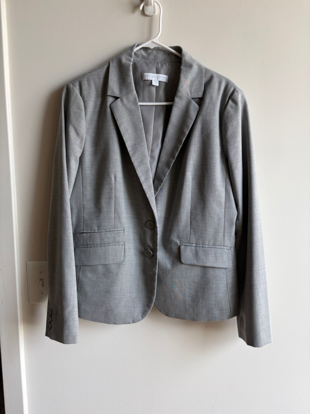 New York & Company Gray Tailored Blazer